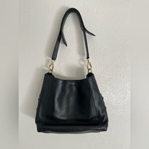 Henri Bendel Black Leather Shoulder Bag